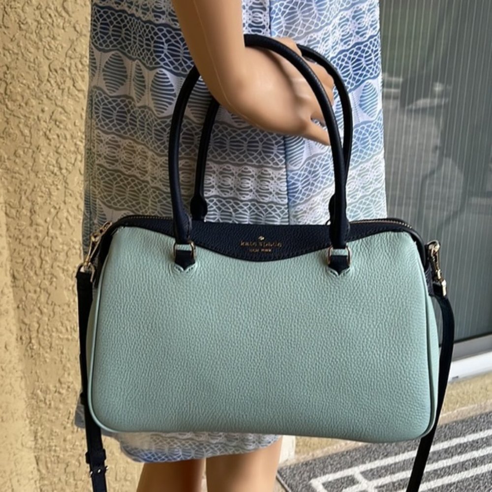 Kate Spade Colorblock Pebbled Leather Mimi Satchel Aphrodite - Picture 15 of 16